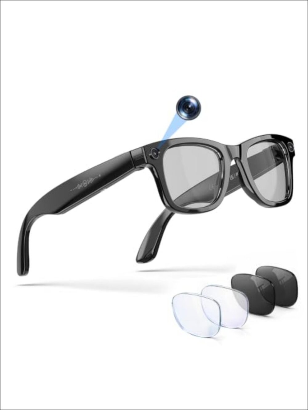 AI Smart Glasses 13MP Camera 1080P Bluetooth Sunglasses for Men Women